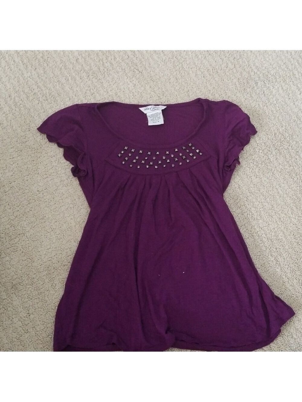 Purple studded top